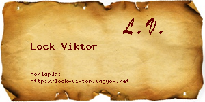 Lock Viktor névjegykártya